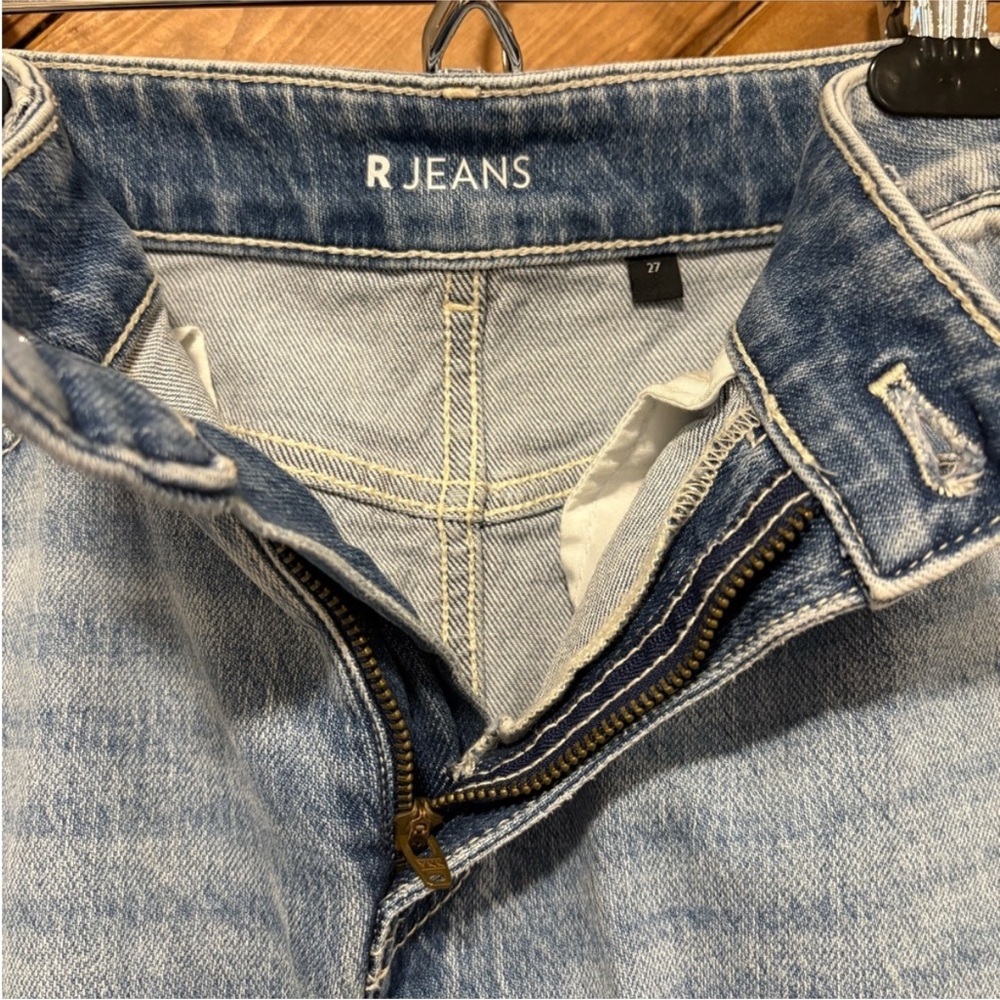 Reitmans Light Blue Denim Maxi Skirt with Front Slit - Picture 4 of 5
